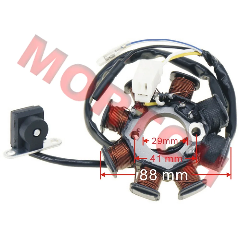 GY6 50cc 8 Pole Stator 4 Wires 50-4039A For GY6 50cc Chinese Scooter Moped 139QMB Engine
