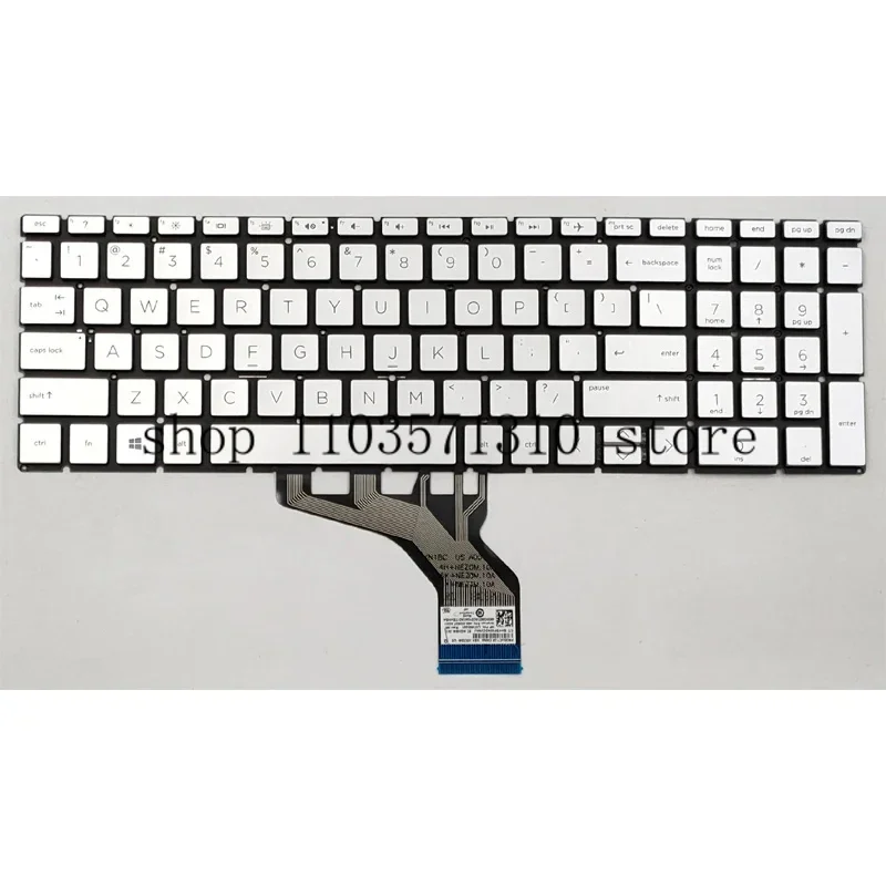 New For HP 15-DU 15-DW 15-DW0037WM 15-DW0081WM 15-DW0083WM 15-DW1024WM 15-DW1081WM 15S-DU Laptop Keyboard US Silver With Backlit