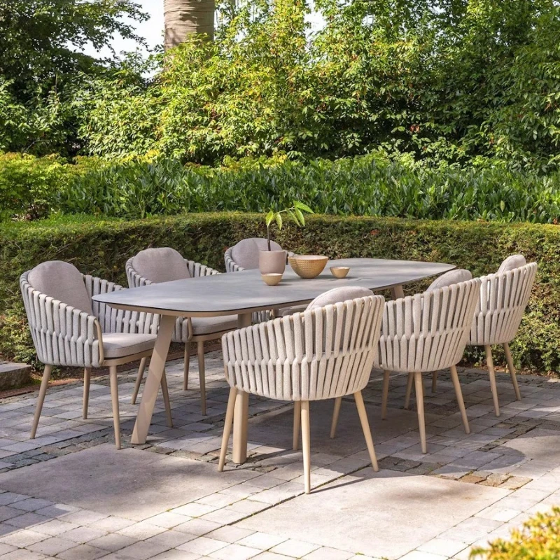 

Outdoor solid wood table and chairs, terrace dining table chairs, outdoor courtyard, leisure, outdoor garden, open-air simple te