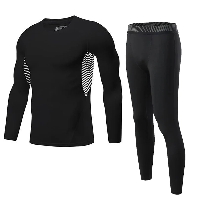 

Fitness Clothing Men Jogging Clothing Quick Dry Compression Shirt Sports Tights Bodybuilding T-Shirt Gym Workout Warm Tracksuit