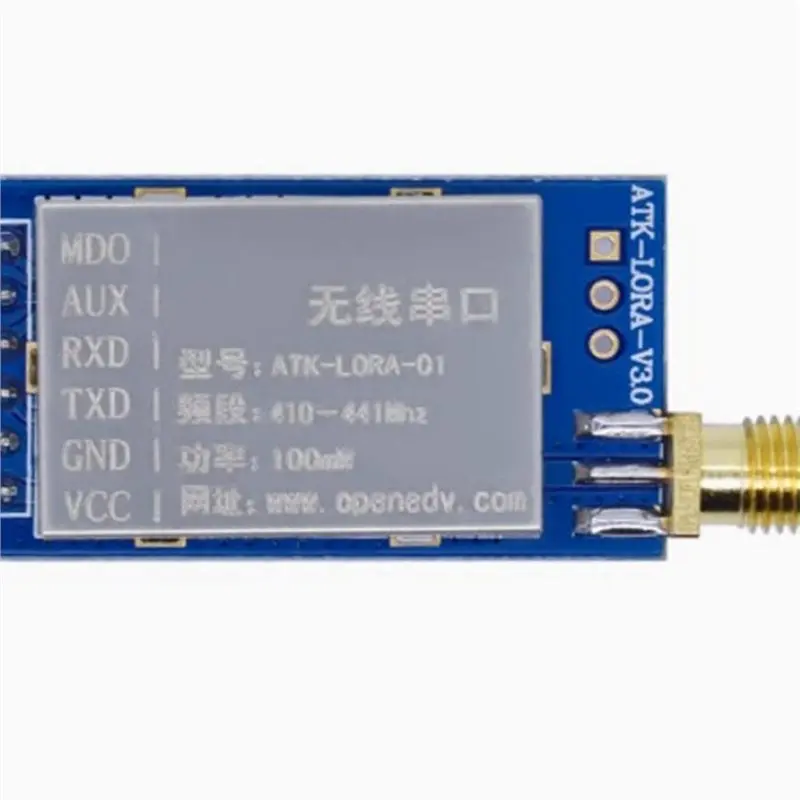 DT51 2PCS ATK-LORA-01 LORA Wireless Module SX1278 410-441MHz TTL Serial Port Communication 3000m Range PCB