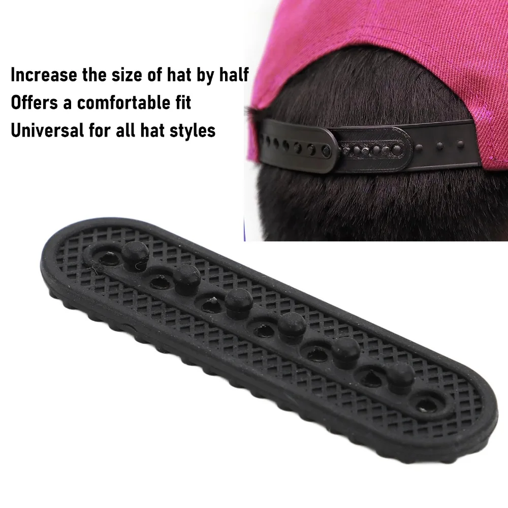 2Pcs Soft silicone material Cap Adjuster Retractable flexible structure Durable wear-resistant Hat Strap Lock