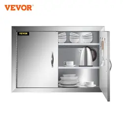 VEVOR Isla de barbacoa de acero inoxidable puertas individuales/dobles con mango bloques magnéticos duraderos perfectos para cocinas al aire libre