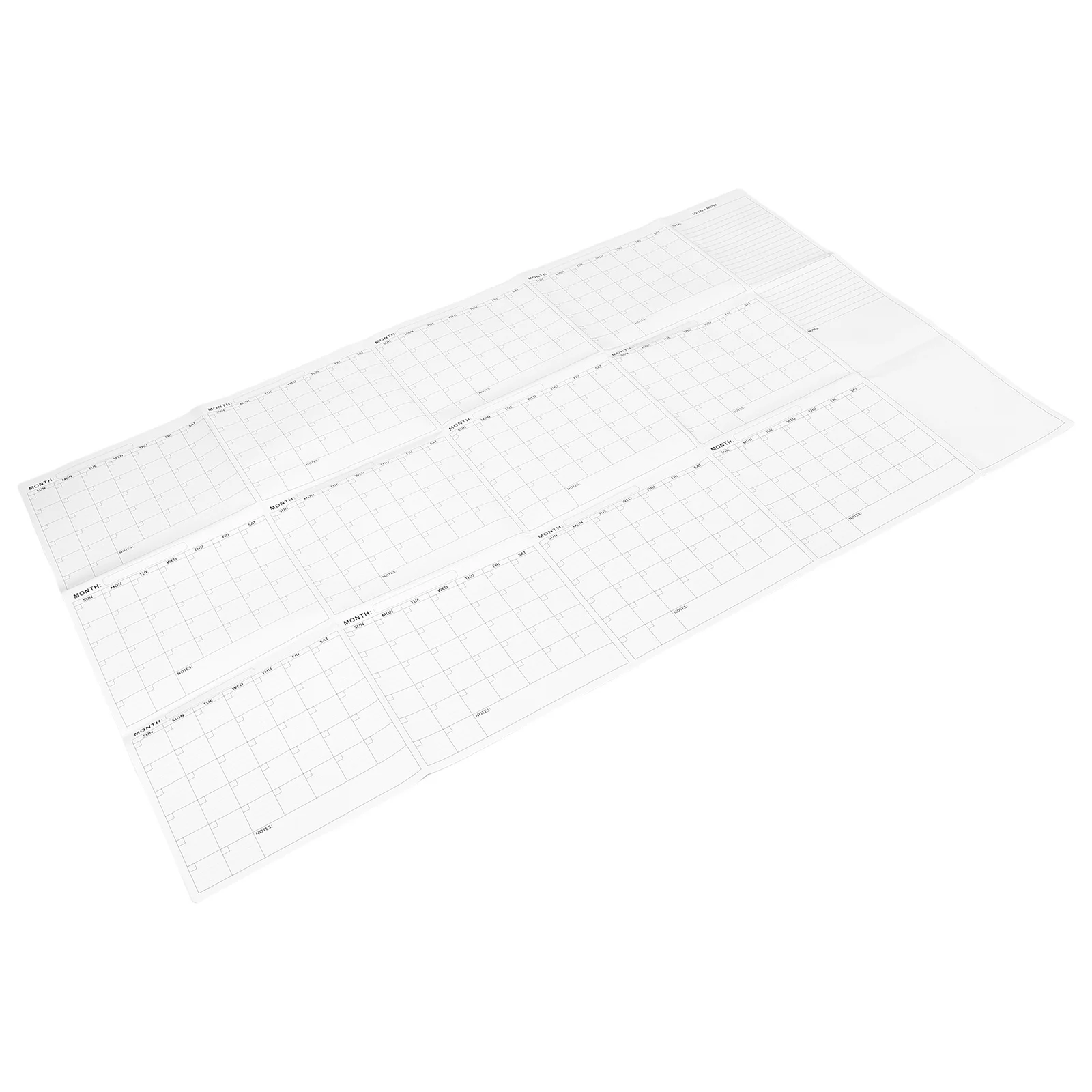 

Large Dry Erase Wall Calendar Oversized Undated Monthly Yearly Planner Laminated Reusable Whiteboard for Home Office School with