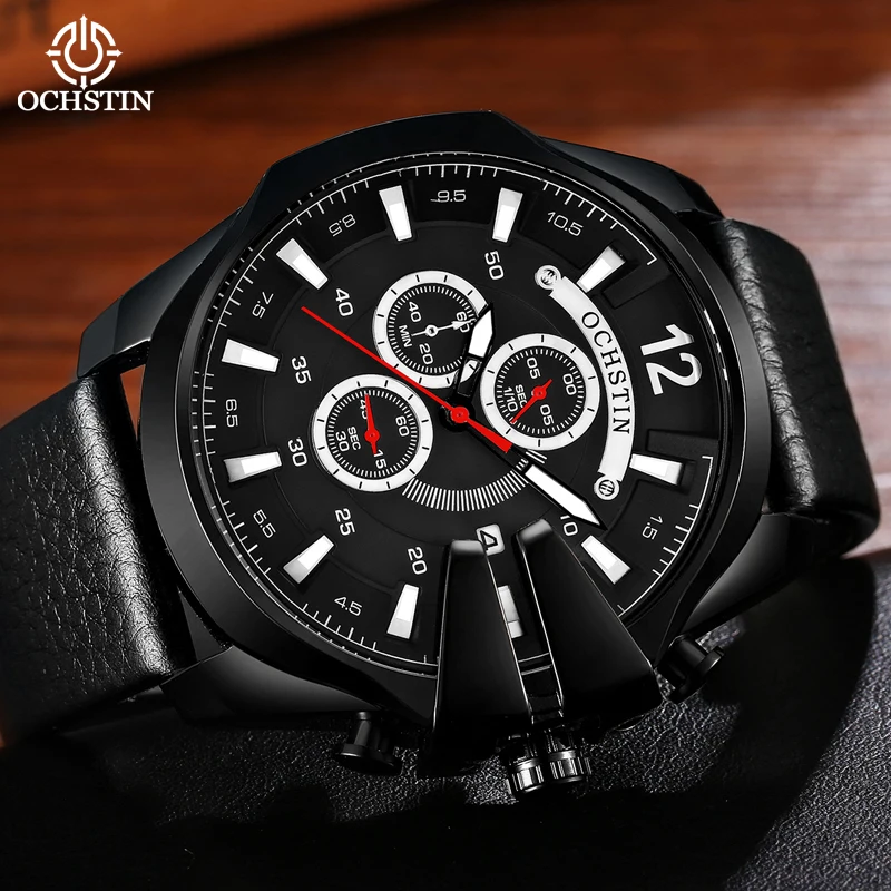 Ochstin Aviator Multifunktions Quarz mechanische Herren wasserdichte Armbanduhr neue 2024 Casual Fashion Herren Quarzuhr