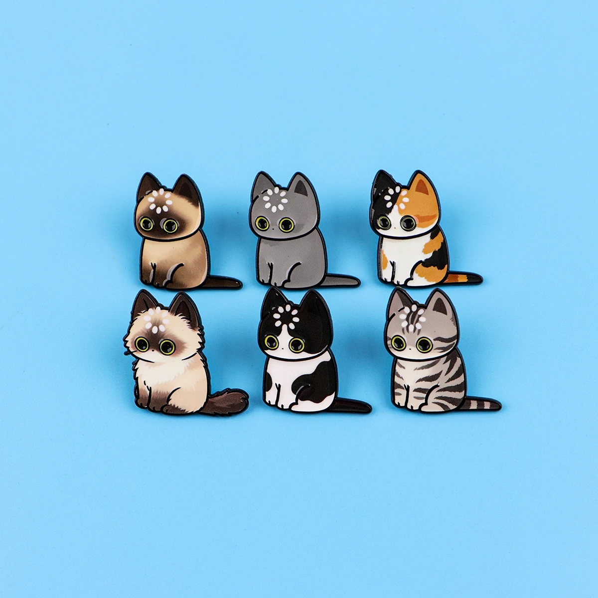 Ladend... Katzen-Emaille-Pin, niedliche Cartoon-Tier-Brosche, Anstecknadeln, Abzeichen für Rucksack, Kleidung, Accessoires, Modeschmuck, Geschenke – Detail 4