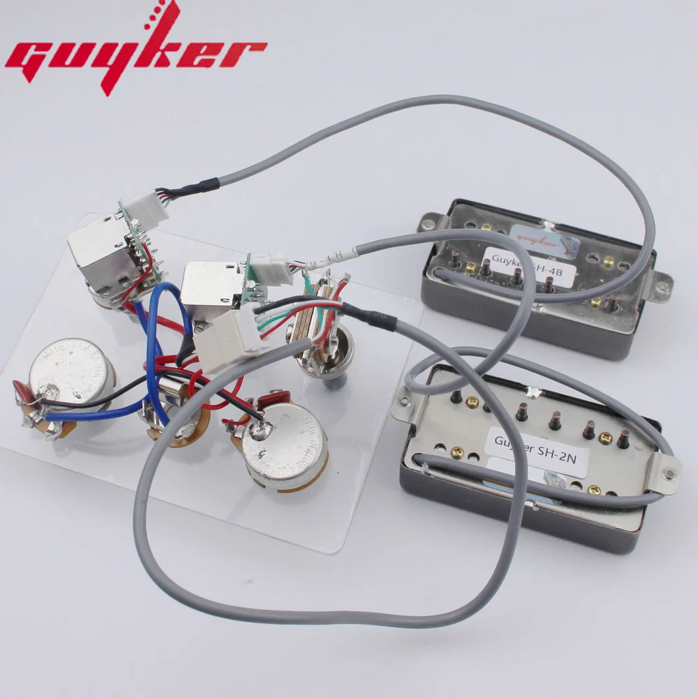 1 Set GUYKER Alnico Humbucker Pickup LP Guitar Chrome Surface Gear Pattern/Eagle/Wings Chart Guitar Pickup