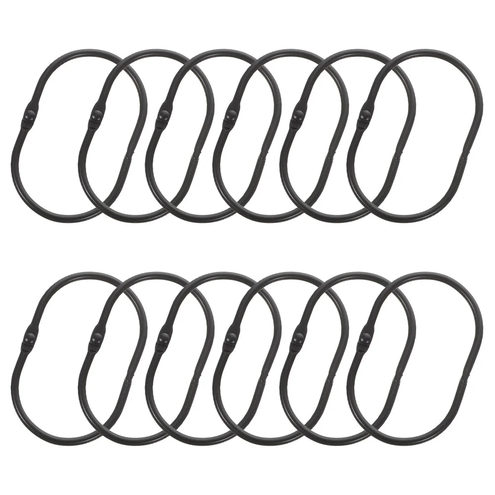 Shower Curtain Rings Rust Proof Open Hook Snap Closure Hooks Furniture Metal Drapes