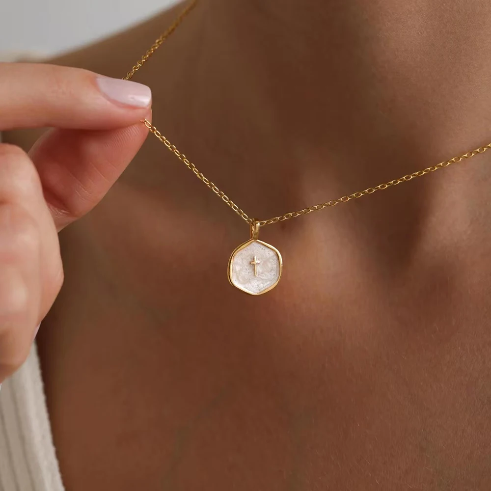 Exquisite Small Cross Pendant Necklace, Daily Minimalist Cross Pendant Necklace, Minimalist Religious Jewelry