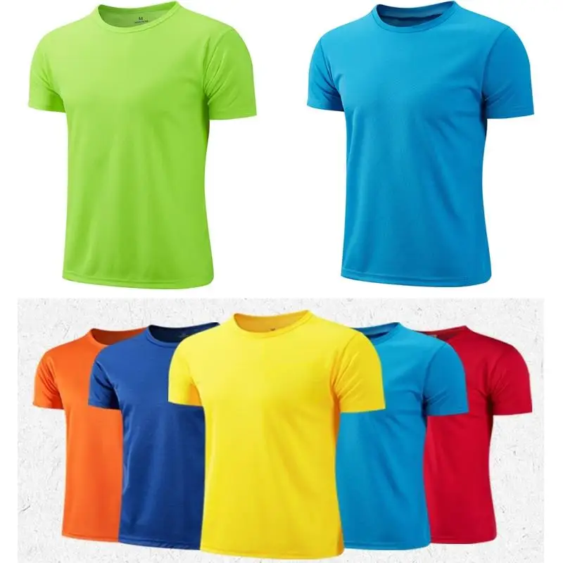 

2PCS Men Women Quick Dry Short Sleeve Sport T Shirt Gym Jerseys Fitness Shirt Trainer Running T-Shirt