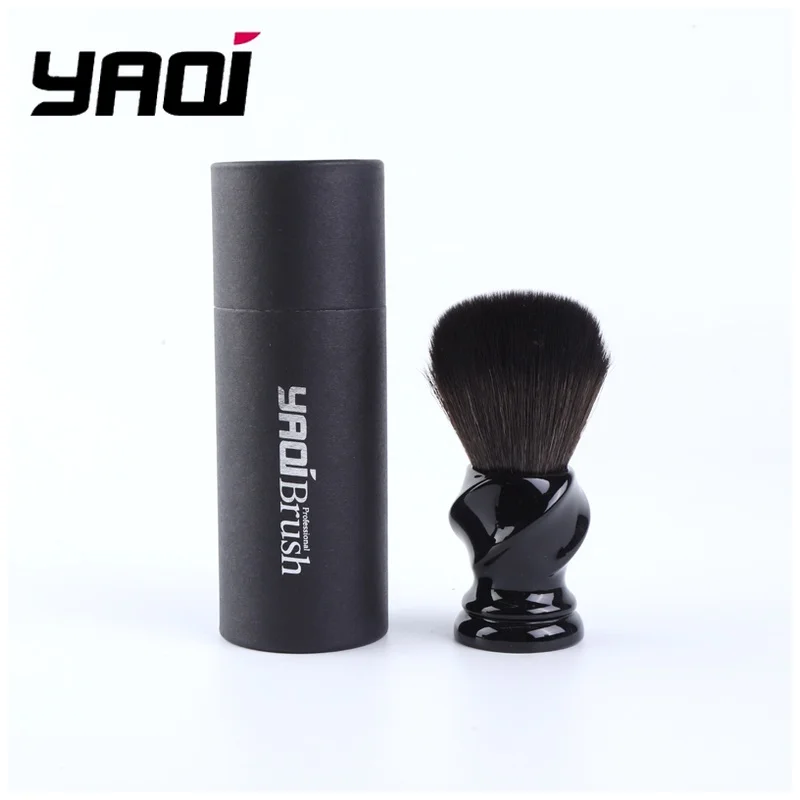 YAQI TWIST 24mm Synthetic Hair Resin Handle Shaving Brush Men Shaving Products Wet Shave Tools Best Gift for Men