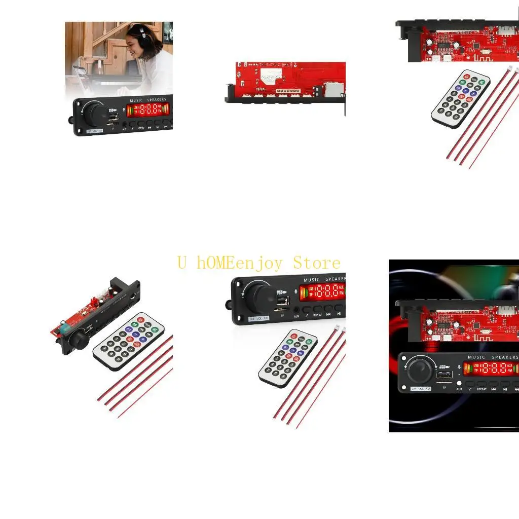 B0KF 2x25W 50W Amplifier Wirelessly Decoding Board DIY Car Radio Module USB