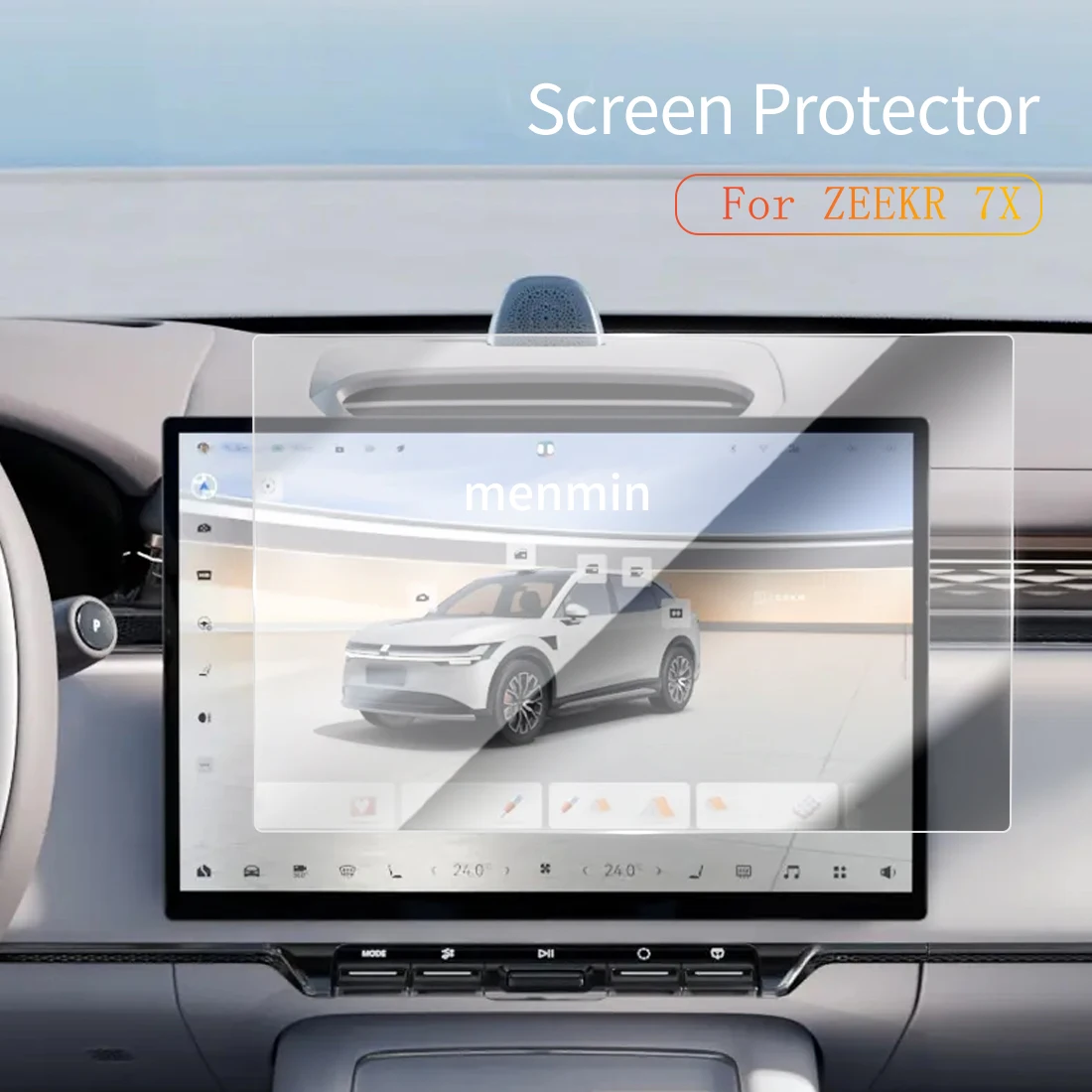 

Car Stickers Dash Carplay Mirror Screen Protector Display Tempered Glass Protective Vehicle For 24 ZEEKR 7X