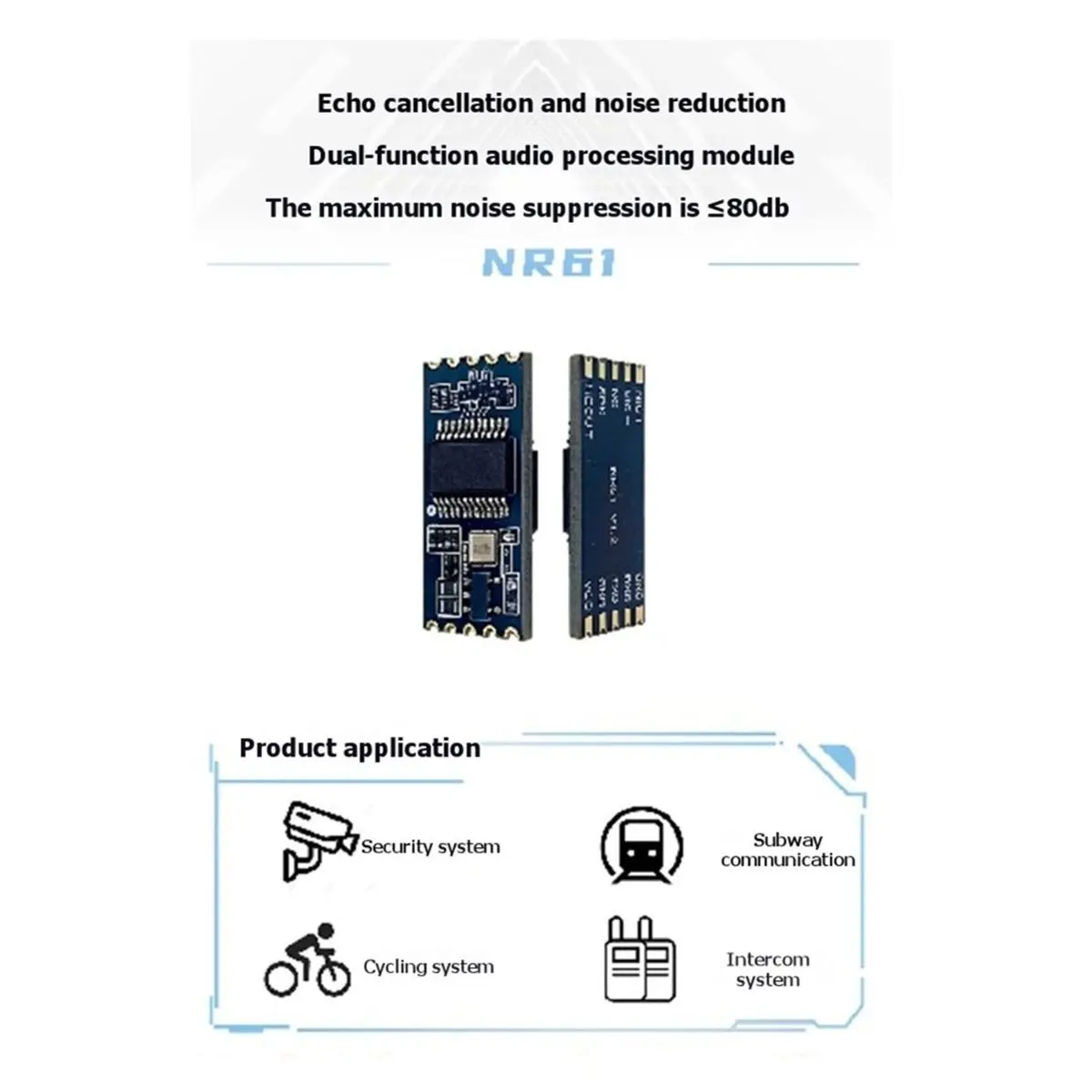 Module NR61 Dual Function Audio Processing for Cancellation and Noise Reduction