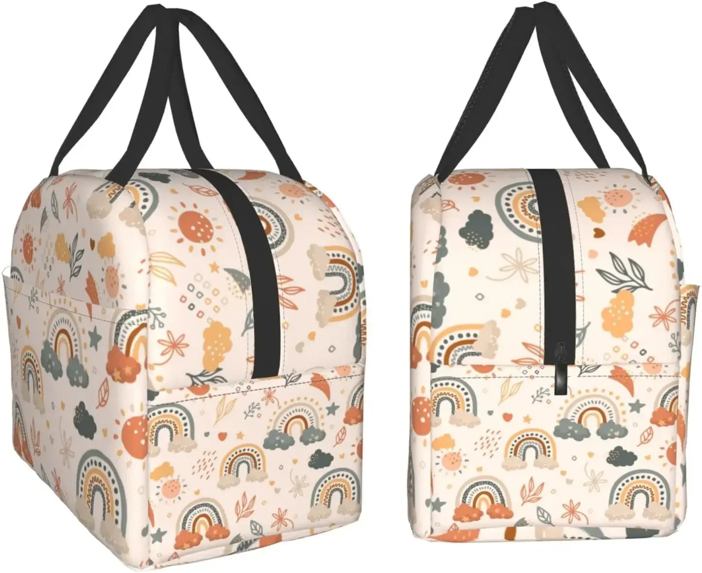 Lunch Bag with Front Pocket Aesthetic Lunch Bags Freezable Bento Box Women Men Lunch Boxes