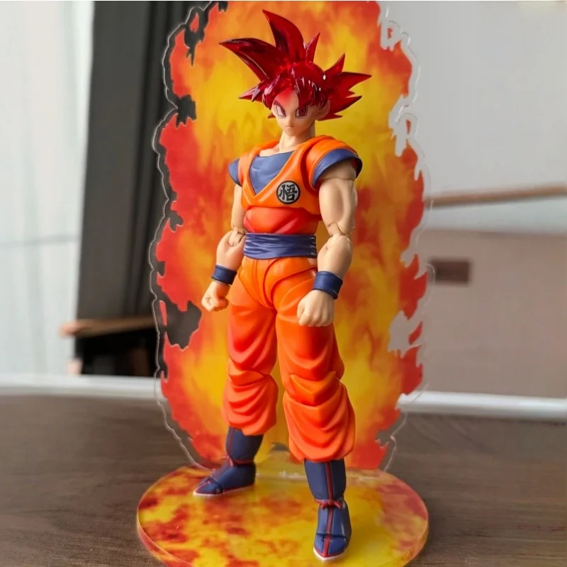 

Bandai 100% Original Dragon Ball Sh Figuarts Shf Son Goku Saiyan God Instilled With The Light Righteous Hearts Action Gift