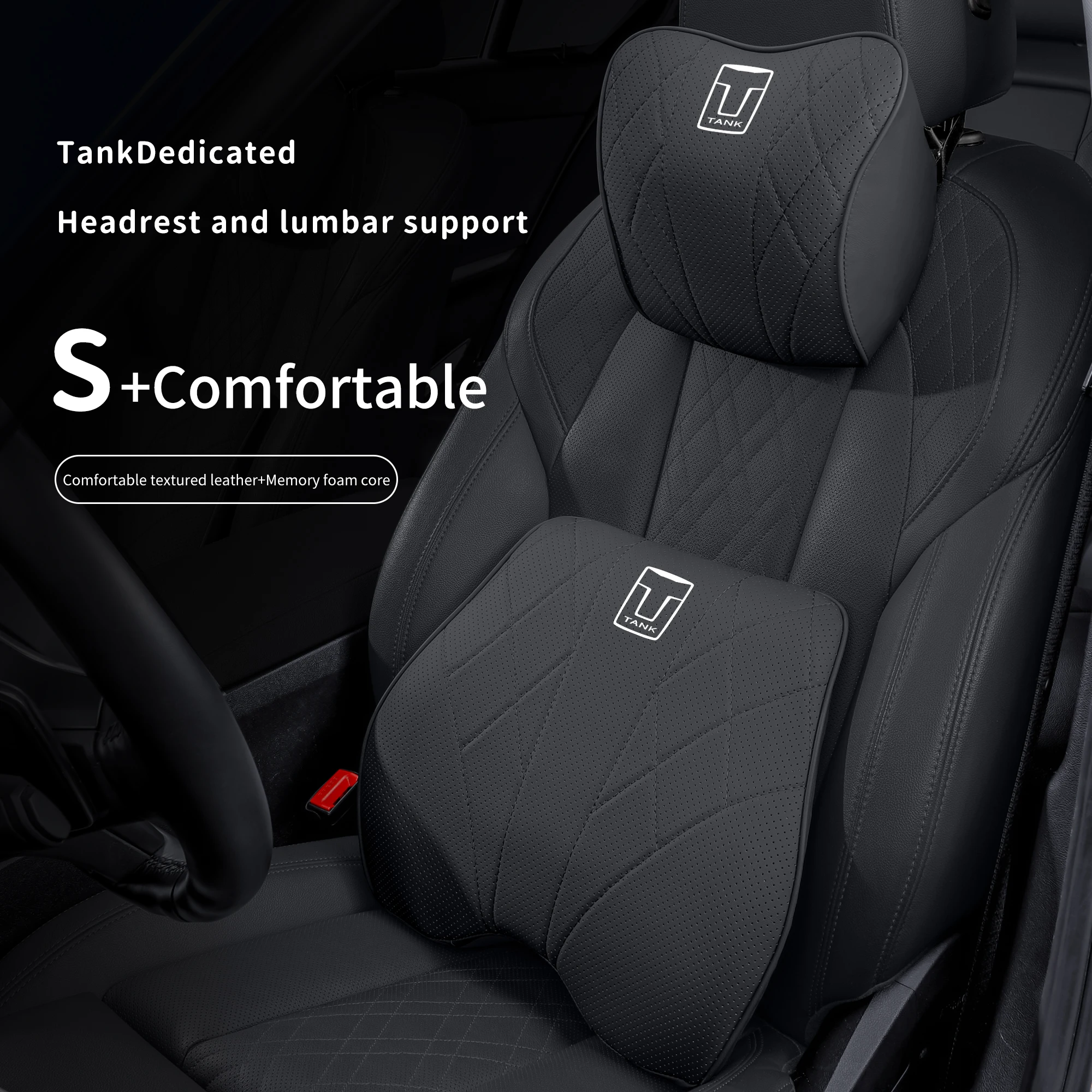 Suitable for Great Wall Tank 300 400 500 700 Car Headrest Neck Pillow, High-end Luxury, Brele Soft Neck Pillow, Car Accessories