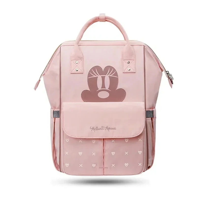 

MINISO Women Backpack Mickey Mouse Diaper Bag for Mommy Large Capacity Durable Cute Waterproof Portable Backpacks