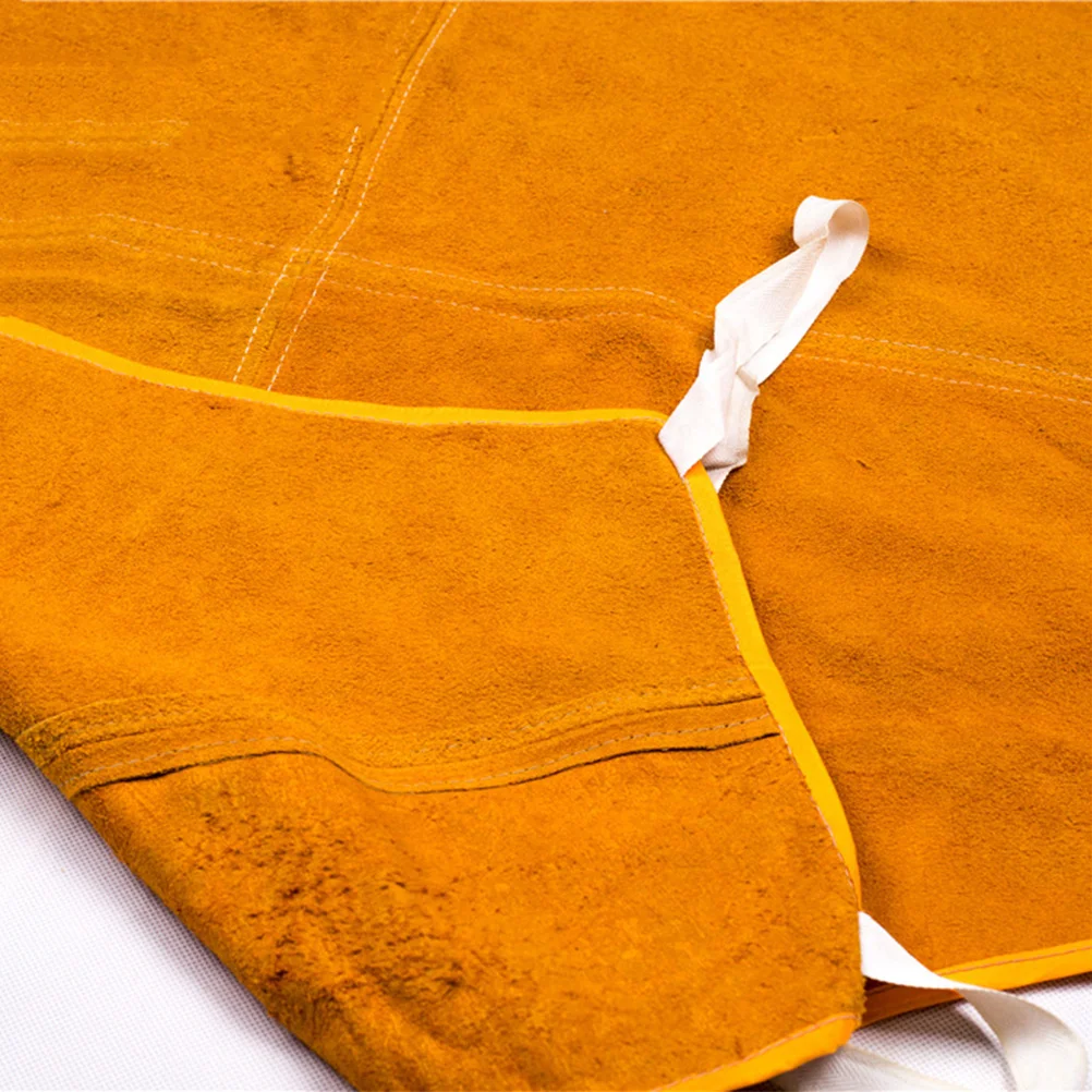 

Cowhide Welding Apron Oil Resistant Thickened Workwear For Gardening Carpentry Workshop Flame Retardant Acid