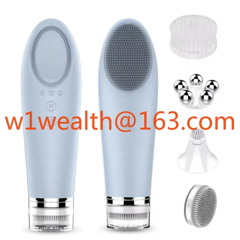 2026 Electric 4 In1 Silicone Blackhead Exfoliating Skin Tightening Massage Home Spa Face Cleaner Care