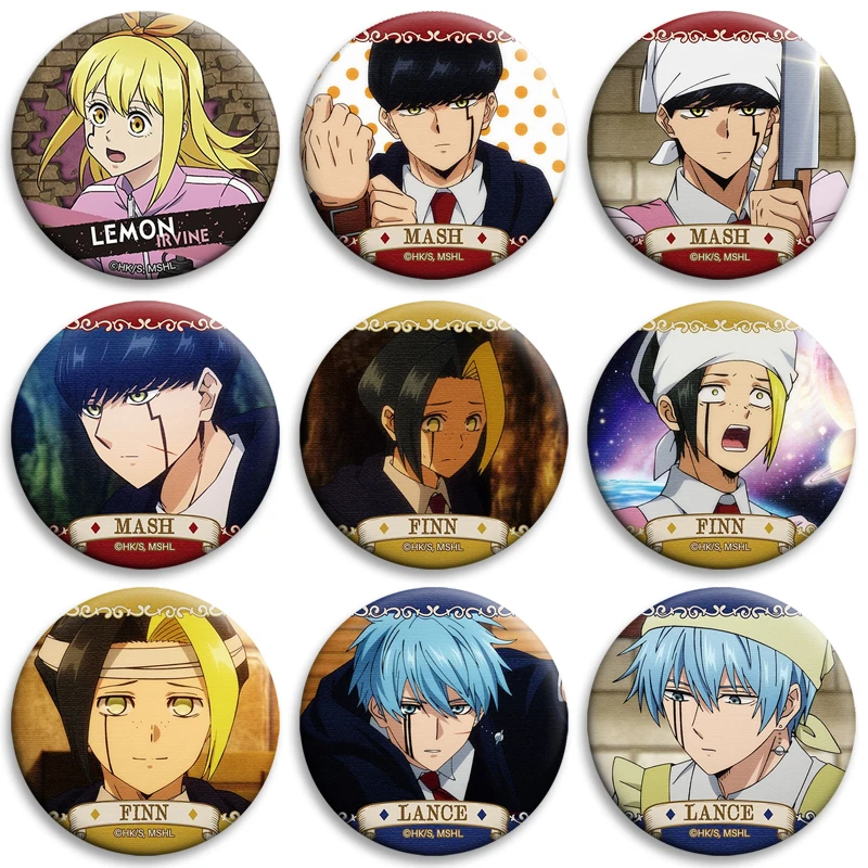 أنيمي شارة مستديرة زر دبوس الشخصيات الإبداعية فين لانس دوت الليمون الهريس دبابيس لحقيبة الظهر الملابس الديكور موضة هدية #1