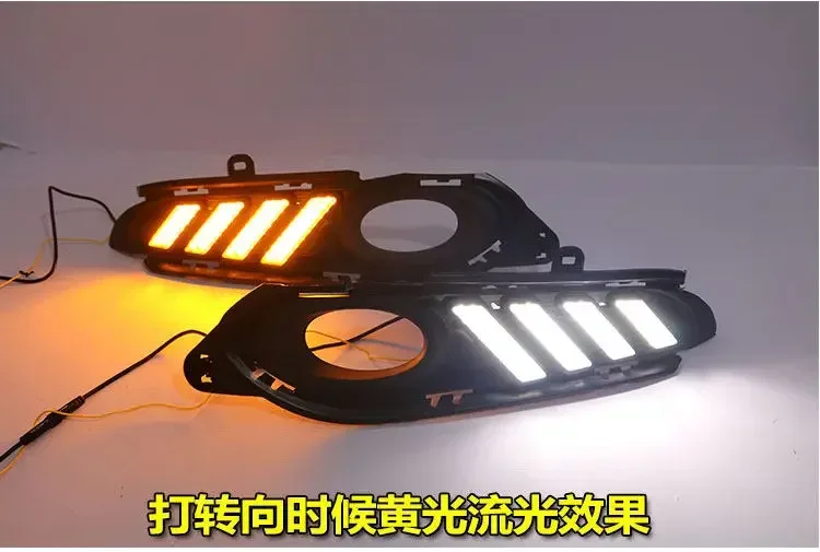 For Honda Vezel HRV 2015-2018 Car Led Daytime Running Light Dynamic Turn Signal Front Fog Lamp Modification 12V Daylights detail image 11