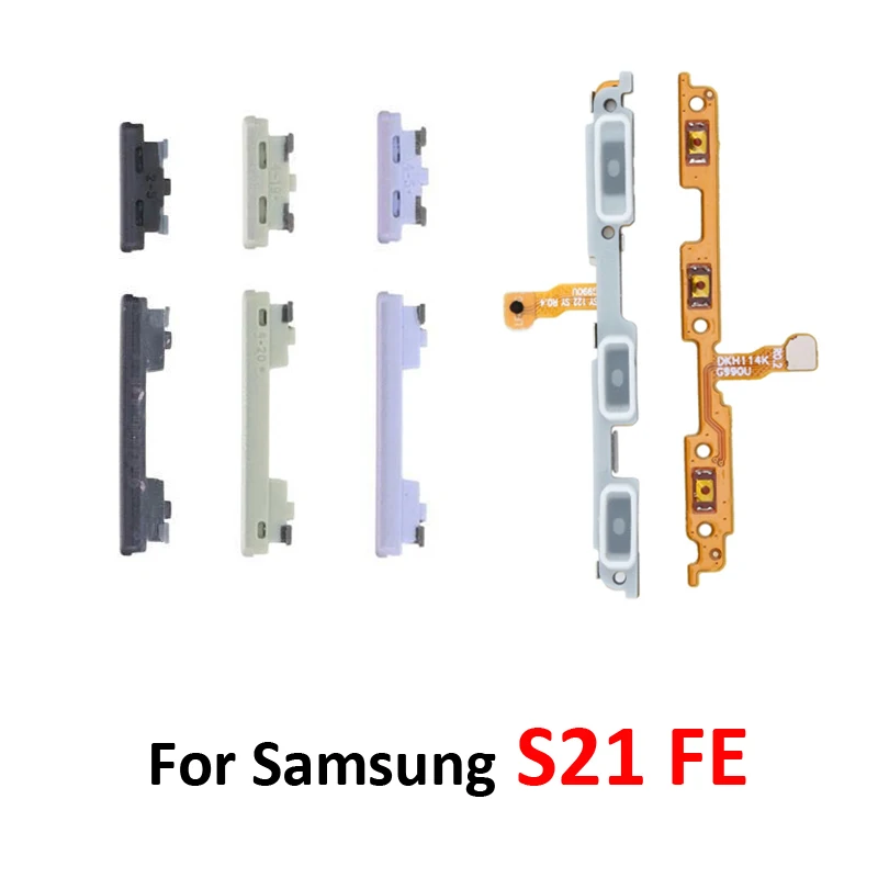 Power Volume Button Flex For Samsung Galaxy S21 FE 5G G990 Phone New Housing External On Off Side Key Cable For S21FE