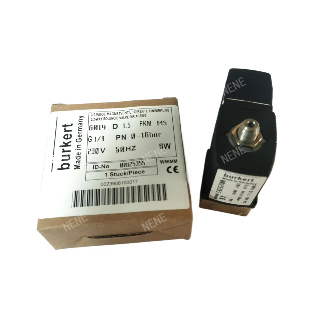 Flange Type BURKERT 00134245 6013 Type Solenoid Valve Bottom Plate Connection Normally Closed Brass Valve Body 0~25bar