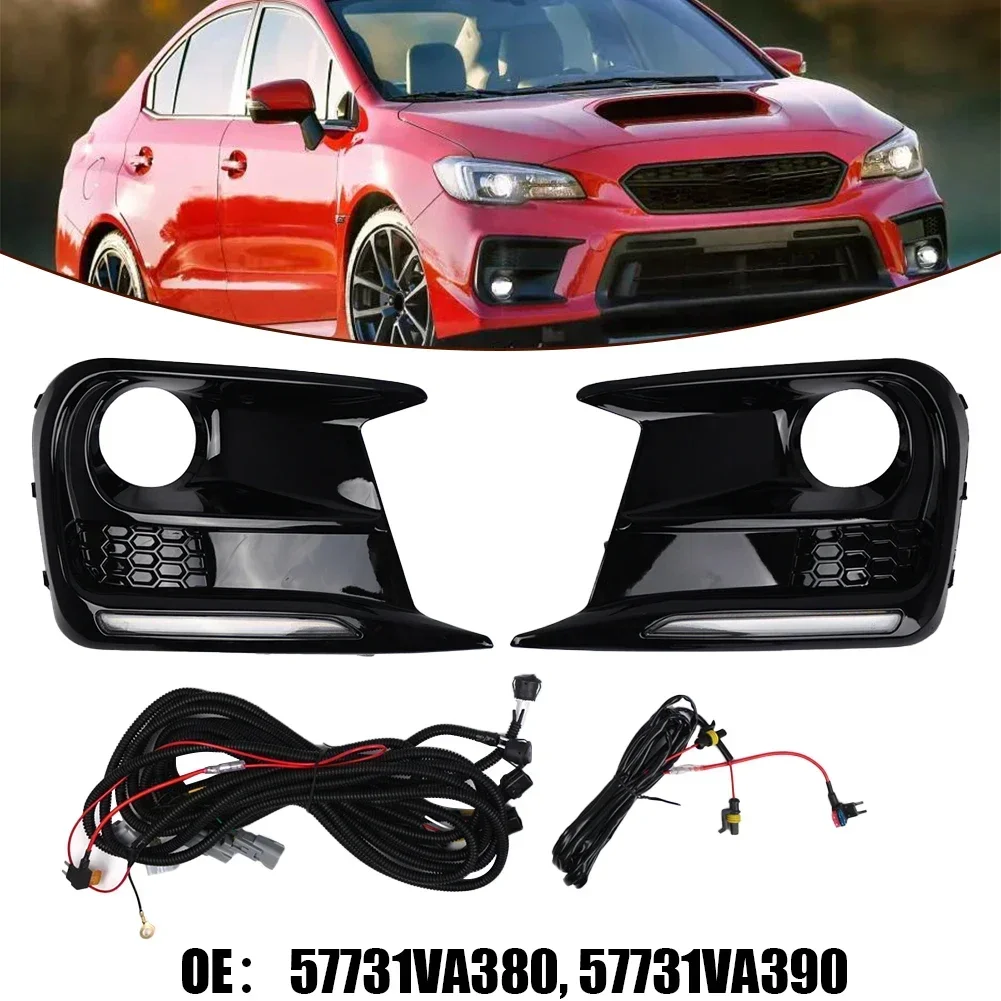 Front Bumper Fog Light Grille Car Front Insurance Fog Light Grille Car Front Fog Lamp Grille Fog Bezel Daytime Running Lights