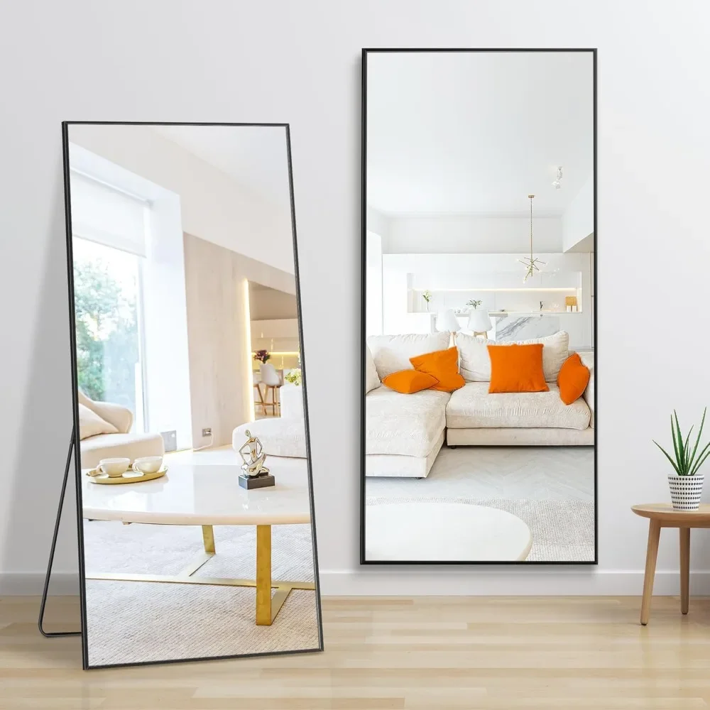 64x21 Inch Full Length Mirror, Aluminum Alloy Frame Floor , Large Mirror Free-Standing Hanging or Leaning, Full Body Mirror