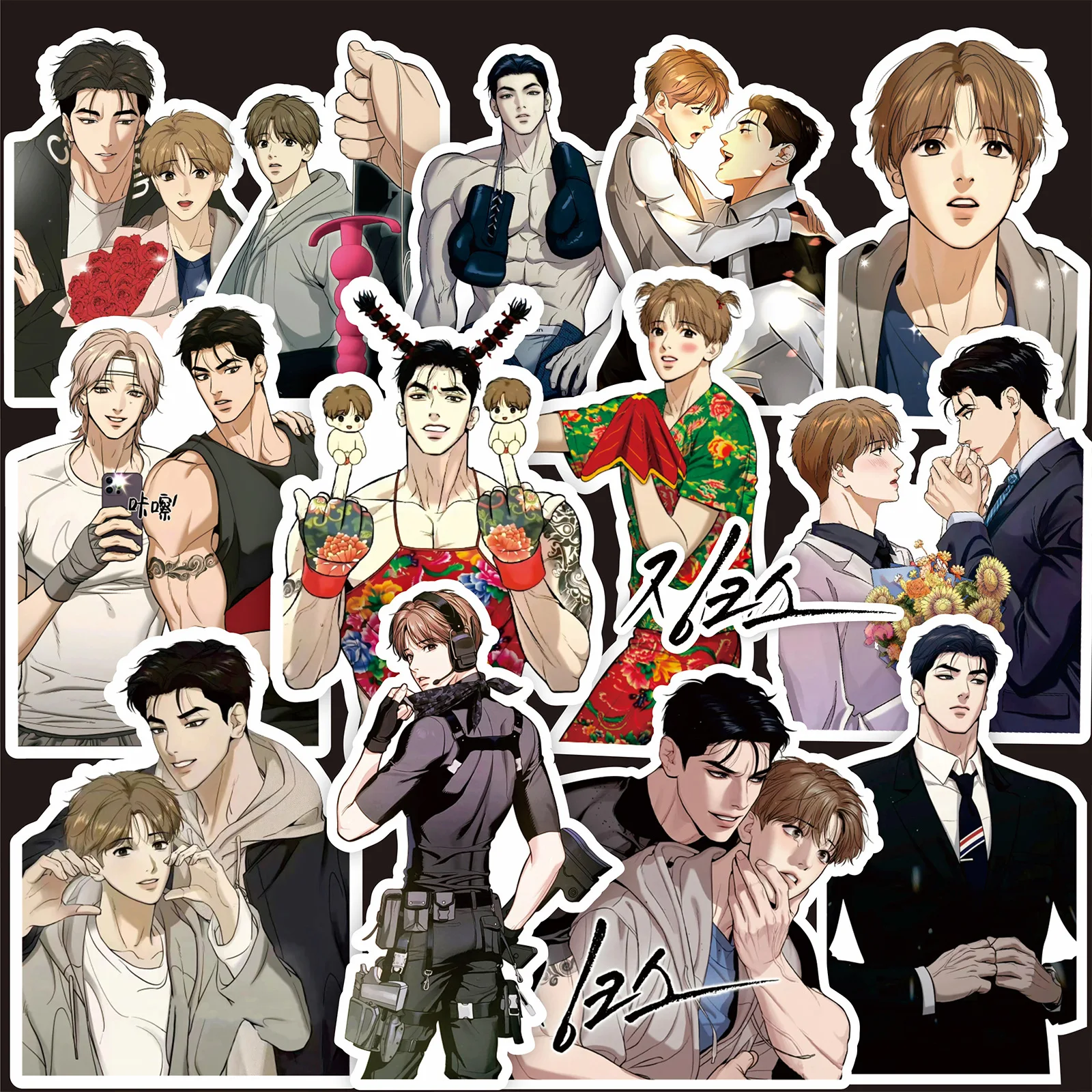 65PCS Korean Manwha Jinx Sticker Joo Jaekyung Kim Dan Manga Stickers Cute Laptop IPAD Phone Case DIY Gift Sticker