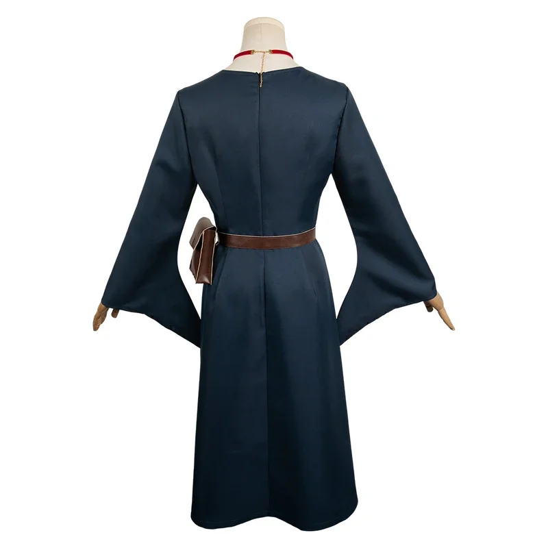 

Marcille Cosplay Anime Costume Dungeon Roleplay Meshi Disguise Dress Women Necklace Wig Headgear Girls Halloween Carnival Suit