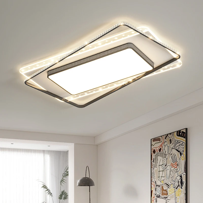 Plafoniere a led semplici soggiorno camera da letto sala da pranzo lampadario nordico lampade per interni quadrate rotonde lampade dimmerabili