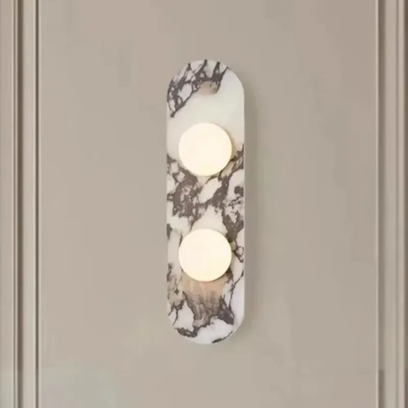 Nordic Marble Wall Lamp Modern Simple Sconce for Bedroom Bedside Living Room Hotel Interior Decoration Lighting Fixture