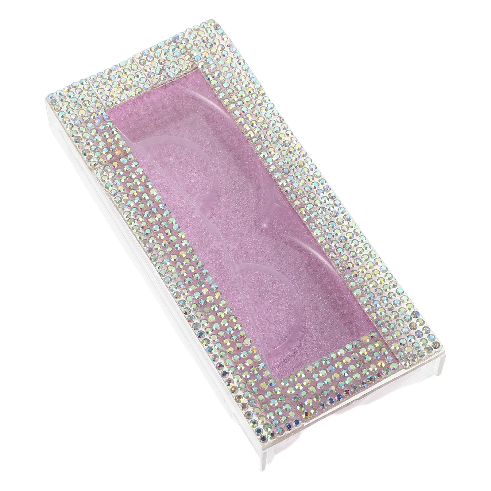 

Pink Rhinestone Eyelash Storage Box False Lash Travel Case Slide Out Tray Organizer Holder Container for Lash Supply