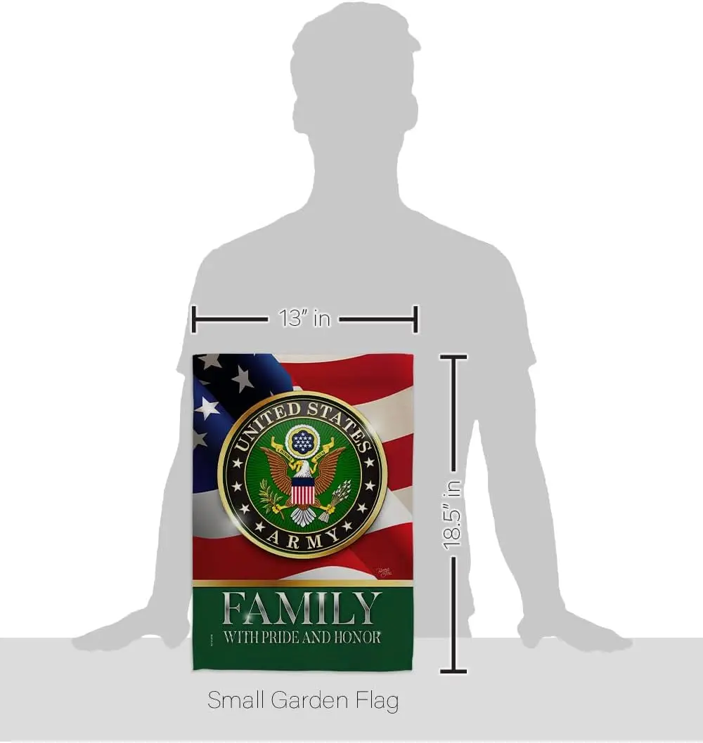 US Army Family Garden Flag - Armed Forces Rangers United State American Military Veteran Retire Official - House Decoratio