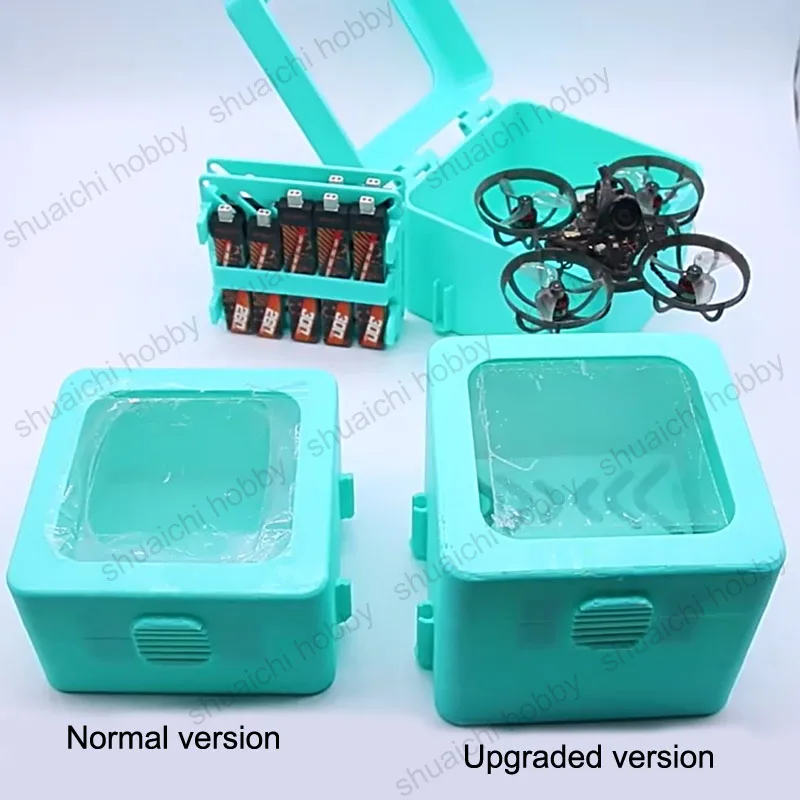 3D Printed Storage Box Anti-collision Protection Case Transparent Top Cap w Battery Rack for Air65 FPV Racing Drone Accessories
