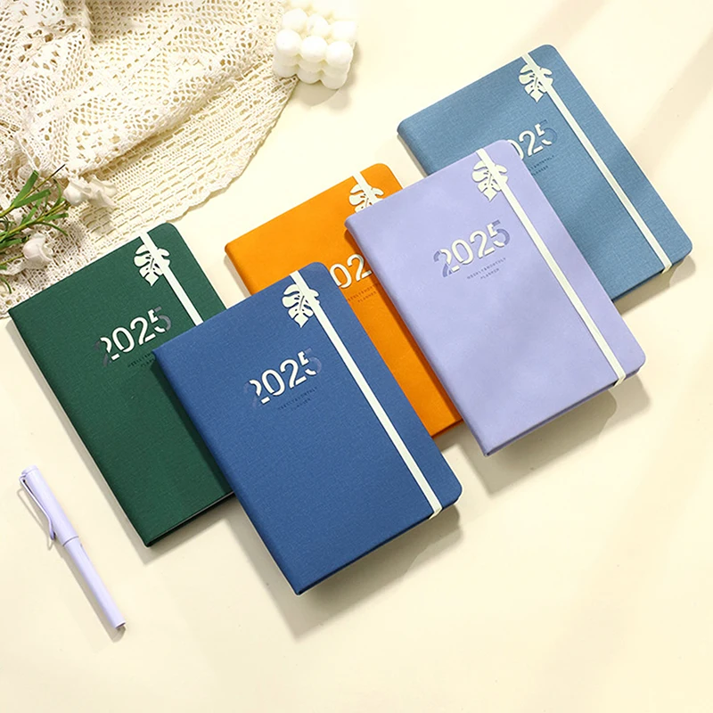 2025 Schedule Planner Notepad A5 Yearly Week Planner Diary Calendar Portable Agenda Book Office Supplies【A】