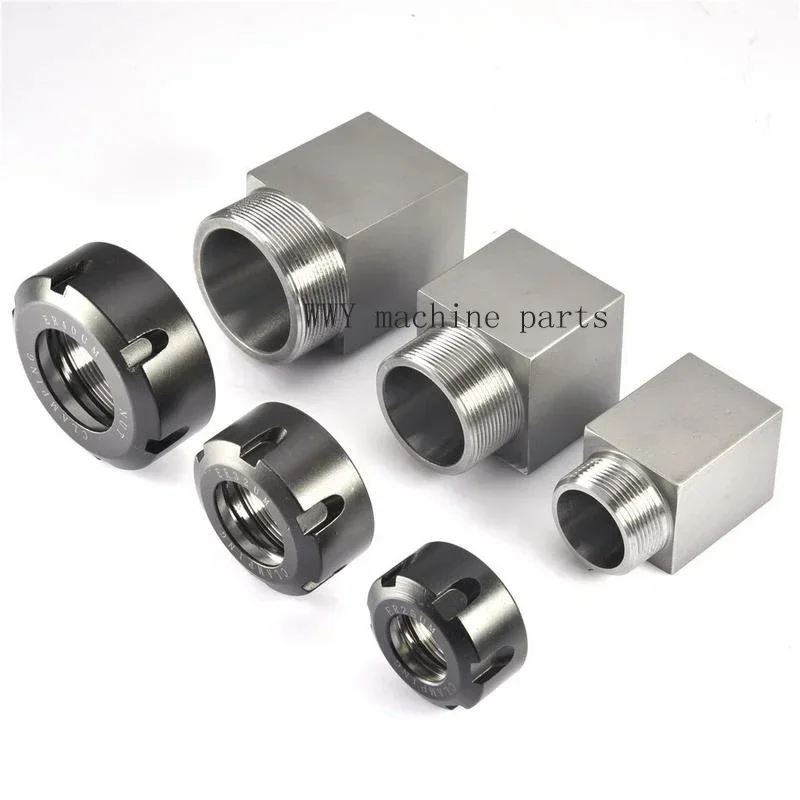 ER40 ER32 ER25 Square Collet Chuck Holder Mayitr Block For Lathe Engraving Machine Spring Chuck Collet Holder Hex ER32 ER40