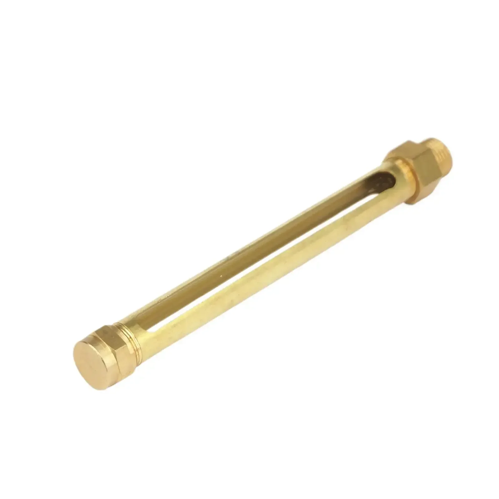 

3/8" BSP Male 150mm Length Lube Devices Straight Brass Oil Level Gauge Sight Glass For Lathes Oil Sump