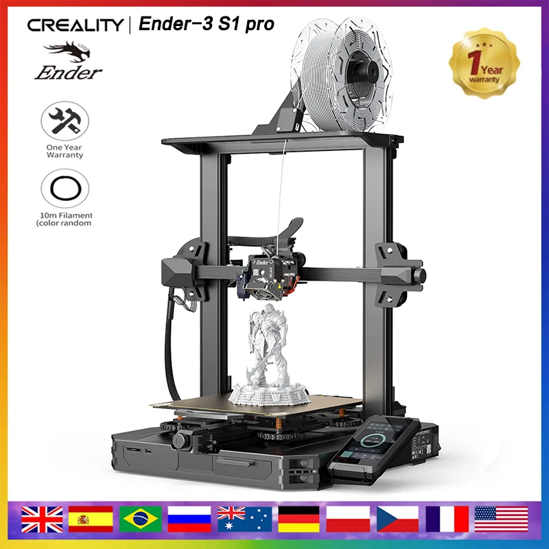 

CREALITY Ender-3 S1 Pro 3D принтер CR Touch автоматический Выравнивающий высокопроизводительный принтер с размером печати 220*220*270 мм 2022