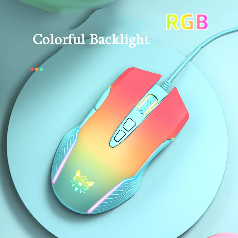 Usb prendeu o rato do jogo, rosa, roxo, ergonômico, 6400 dpi, ótico, rgb, luminoso, para o computador, portátil, desktop