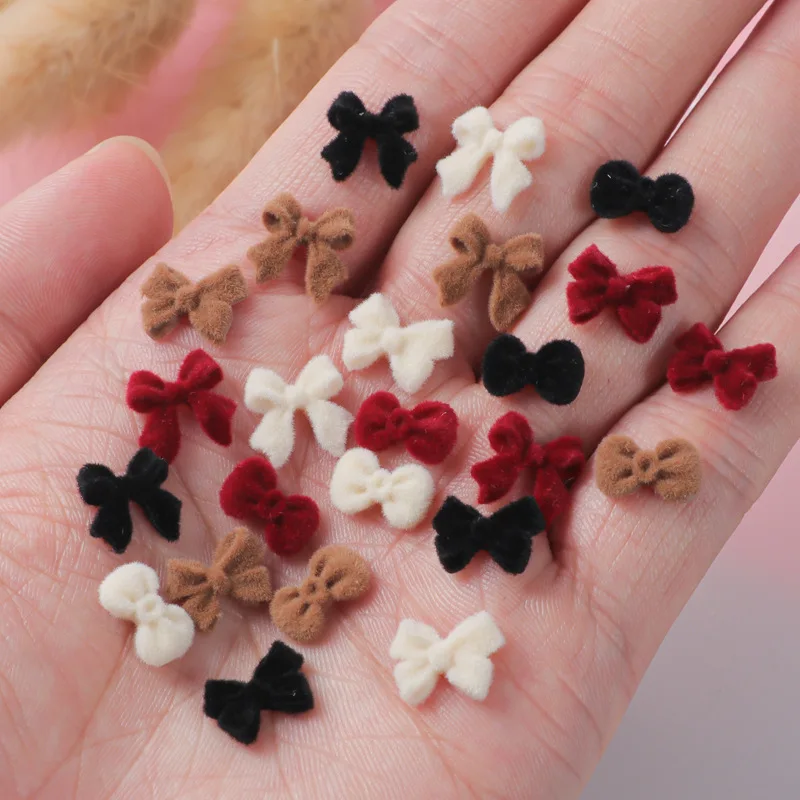 30 pçs design misto reunindo laço arte do prego encantos bowknot acessórios para manicure decoração inverno unhas decoração suprimentos ferramenta