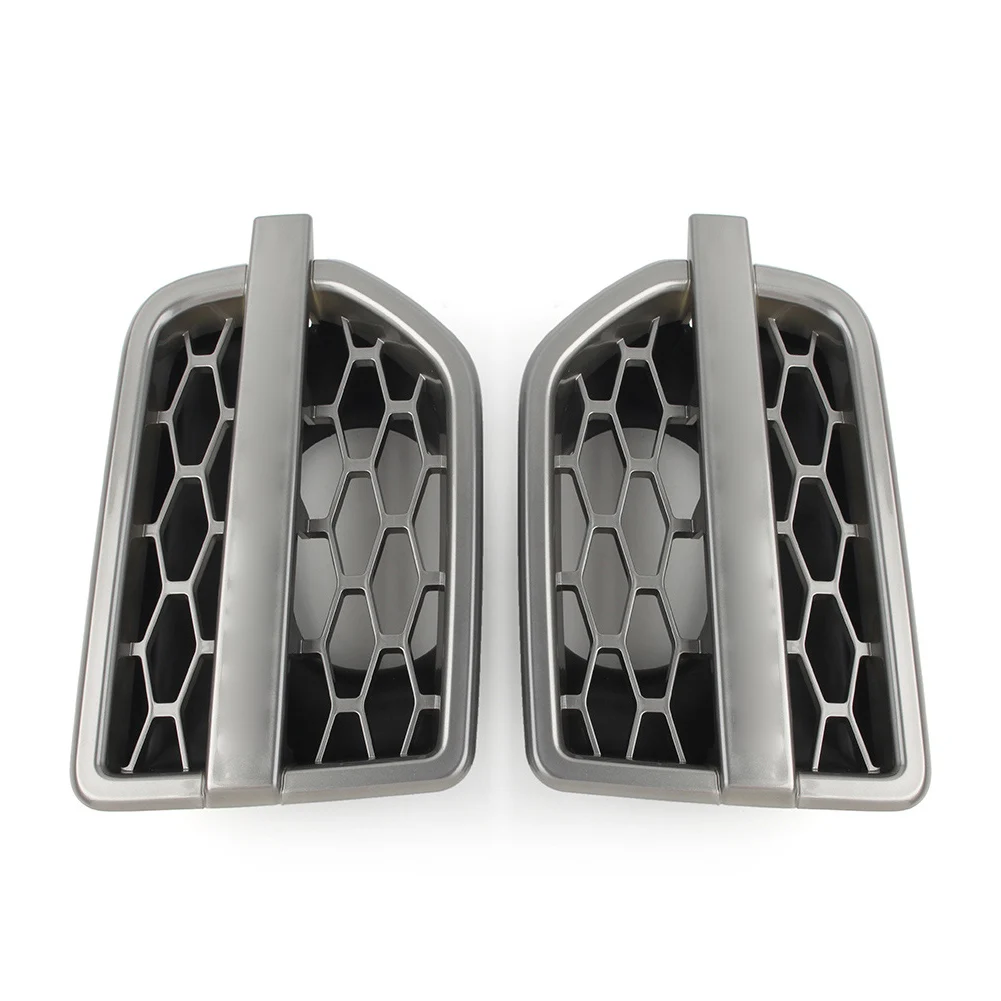 2Pcs Car Front Grille Air Intake Fender Vent Grill Gray ABS For Land Rover Discovery 4 LR4 2010 2011 2012 2013 2014 2015 2016