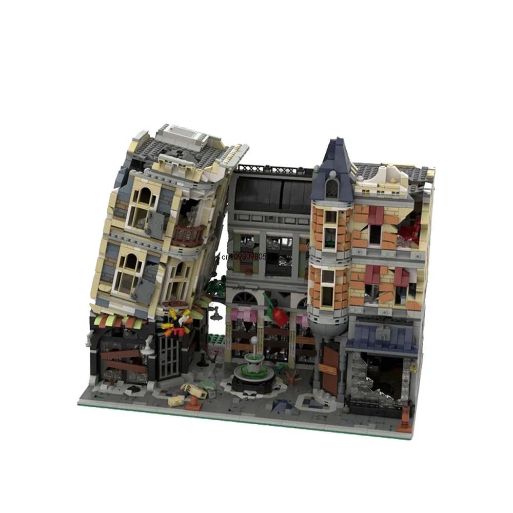 

НОВЫЙ 4648 шт., хит продаж, вид на улицу, Moc, модульная версия для Апокалипсиса, сборка, квадратные креативные идеи, детские игрушки, подарочные блоки