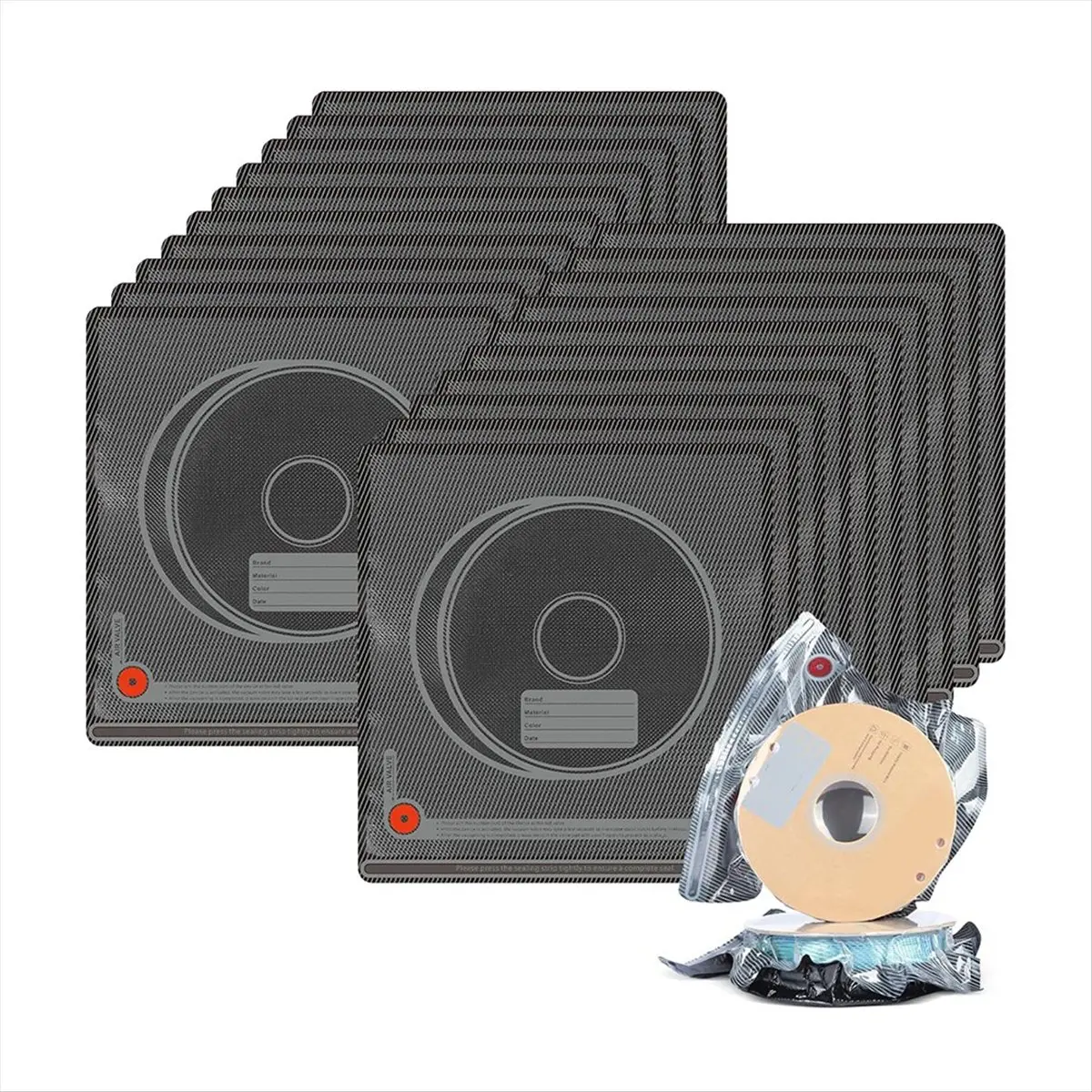 【Limited Offer】20pcs Refill Bags 3D Filament Storage Bags,Light-Proof 3D Printer Filament Vacuum Sealed Bags for Keeping Dry, Pl