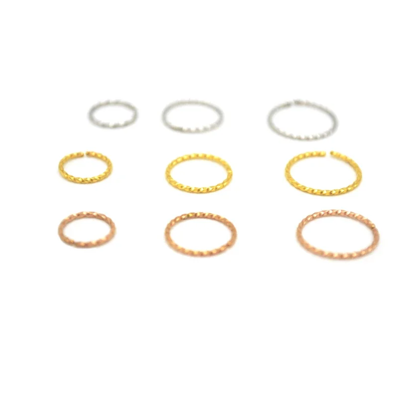 Twisted Hoop Nose Ring 20G 6mm 8mm 10mm Ear Earring Rings Popular Body Piercing Jewelry Steel Bendable Septum