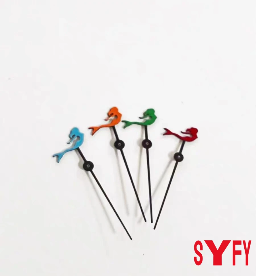 12,5 mm GMT-Zeiger, zweiter Zeiger, Farbe Rot, Grün, Blau, Hai/Meerjungfrau/Schildkröte, passend für NH36 NH35 Uhrwerk, Nadel, Uhrenzubehör