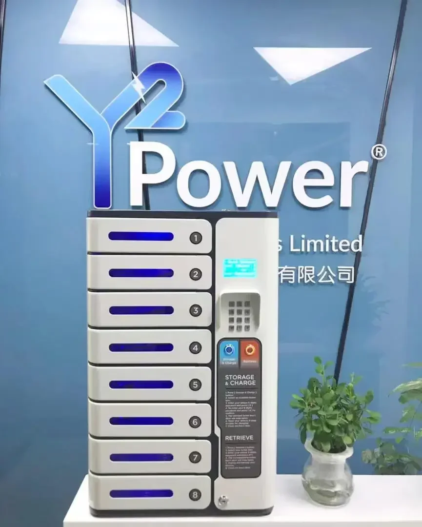 Y2power MIA 8 Bay Pin Code Fast Charging Public Mobile Phone Charging Locker PL-S008-Y2 Charging cabinet for Restaurant