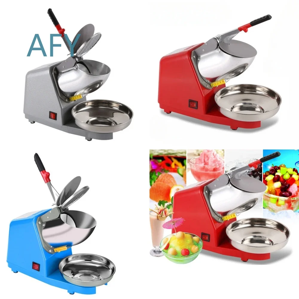 High Power 220V Double Blade Ice Crusher for Shaved Ice Milk Tea Shop Household Use Snow Breaker Mixer for Commercial and